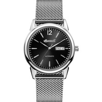 Ingersoll Men's The New Haven Automatic Watch withSchwarz Dial and Silber Stainless Steel Bracelet I00505