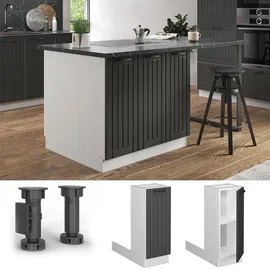 Vicco Kochinsel Fame-Line 30 x 82 x 70 cm Anthrazit/Weiß