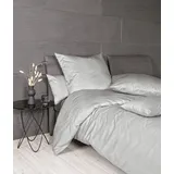 JANINE Bettwäsche "Interlock-Jersey55095 07", grau (silbergrau), B/L: 155cm x 200cm, , Interlock-Jersey, B/L: 80cm x 80cm, Interlock-Jersey, Obermaterial: 100% Baumwolle, Bettwäsche, mit Reissverschluss