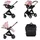 Chipolino Kinderwagen Elite 3 in 1 i-Size Babyschale Sportsitz Babywanne Tasche pink - Rosa