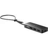 HP 235N8AA USB-C Reisehub G2 (USB Hub, USB C hub, 4 Ports, 2x USB-A, HDMI, VGA) schwarz