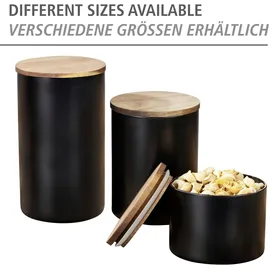 Wenko Mio runde Frischhaltedose schwarz 19 x 11 cm 1,4 l