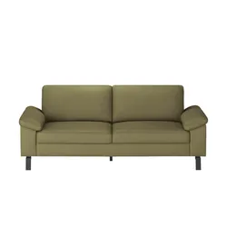 Max Schelling Ledersofa aus Echtleder Maximum , grün , Maße (cm): B: 184 H: 86 T: 97.0