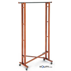 Faltbarer Rollkleiderständer aus Holz h5623