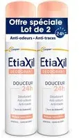 ETIAXIL - Déodorant Transpiration Faible Aisselles 48h Aérosol Fabriqué en France Lot de 2 2x150 ml