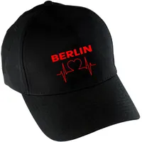 Multifanshop Baseballcap - Berlin rot - Herzschlag - Druck