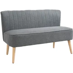 HOMCOM Sofa Holz, Stoff, Schaumstoff