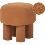 Beliani Hocker Canby Bouclé 43 x 38 x 43 cm Orange