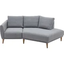 Atlantic Home Collection 2,5-Sitzer "Elvis", grau (saltnpepper), B:220cm H:80cm T:127cm, 79% PES; 21% PP, ATLANTIC HOME COLLECTION, Sofas, Polsterecke mit offenem Ende im skandinavischen Stil, Massivholzfüße