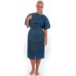 HYGOSTAR® Einweg-Patientenkittel 27706 , 1 Packung = 10 Stück, Farbe: blau