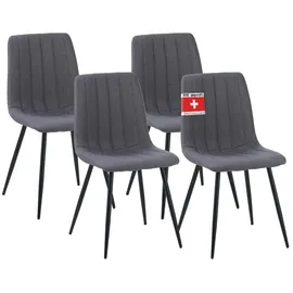Albatros Esszimmerstuhl GARDA Stoff anthrazit 4er Set