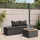 vidaXL Loungesofa schwarz