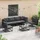 vidaXL Garten-Lounge-Set 7-tlg. schwarz Aluminium
