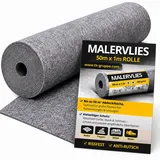 Abdeckvlies Malervlies 50m x 1m (180g/m2) – Anti-Rutsch Beschichtung – Allzweckvlies für Umzug, Möbel- & Bodenschutz bei Renovierung (1)