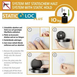 Wenko Alba Duschkorb Stahl, Bambus