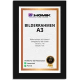 HOMIK A3 Bilderrahmen mit elegantem, klassischem Design – Heimdekoration, Bilderrahmen, perfekt zum Verschenken - Bilderrahmen din A3