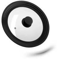 Relaxdays 2x Universal Topfdeckel 22-26 cm schwarz