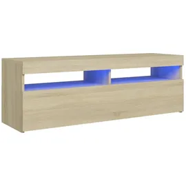 vidaXL TV-Schrank mit LED-Leuchten 120x35x40 cm Braun Holz