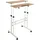 HJH Office 830069 Stehpult höhenverstellbar Workstation I 80x60 Weiß/Eiche Computertisch mit Rollen, Laptop Tisch neigbar