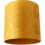 QAZQA Samt Lampenschirm Gold Zylinder 40/40/40