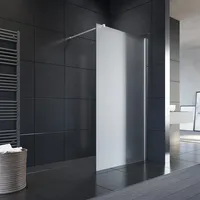120x200cm Walk In Duschwand, Nano Esg 8mm Vollsatiniert Glas, Duschtrennwand Glaswand Mit Stabilisator - Sonni