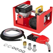 Wiltec Heizöl- und Dieselpumpe 230V 550W 20-60l/min selbstansaugend mit automatischer Pistole