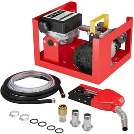 Wiltec Heizöl- und Dieselpumpe 230V 550W 20-60l/min selbstansaugend mit automatischer Pistole