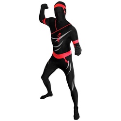 Morphsuits Kostüm Ganzkörperkostüm Ninja, Original Morphsuits – die Premium Suits für die besonderen Anlässe schwarz L