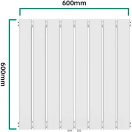 neu.haus Designheizkörper Nore Weiß 60x60cm Einlagig 459W