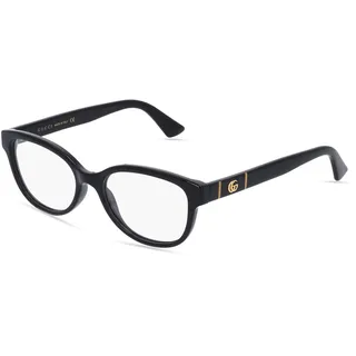 Gucci GG 1115O Unisex-Brille inkl. Gläser Vollrand Butterfly Kunststoff-Gestell 53/17/145, schwarz