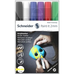 6 Schneider Paint-It 310 V1 Acrylstifte farbsortiert 2,0 mm