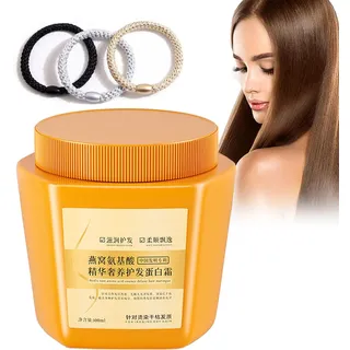 Amino Acid Essence Luxury Nourishing Hair Protein Cream, 500ml Amino Acid Essence Hair Care, Amino Acid Essence Hair Protein Cream, Repairing Essence Hair Mask for Dry Damaged Hair