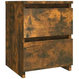 vidaXL Nachttisch Räuchereiche 30x30x40 cm Holzwerkstoff