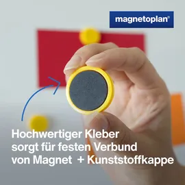 Magnetoplan Ergo-Magnete, medium, Goldgelb, Pack a 10 Stück