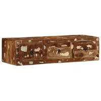 VidaXL TV-Wandschrank 100x32x25 cm Altholz Massivholz - Braun