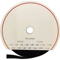 FASTECH® Klettband zum Aufkleben 25000 mm x 50 mm Schwarz 25 m