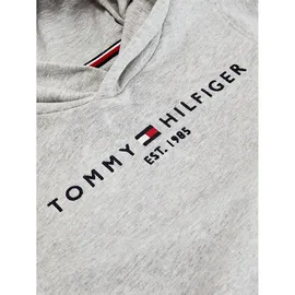 Tommy Hilfiger Kids Tommy Hilfiger Kinder Unisex Hoodie Essential mit Kapuze, Grau (Light Grey Heather), 10 Jahre