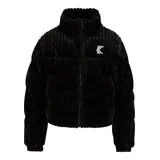 Karl Kani Og Fuzzy Corduroy Short Puffer Jacket Damen, Pufferjacken schwarz M