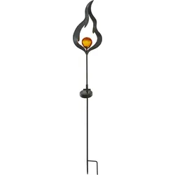 LED-Solarstab "Melilla"Flamme 1 amber LED