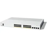 Cisco Catalyst 1300 Rackmount Gigabit Managed Switch, 24x RJ-45, 4x SFP, 195W PoE+ (C1300-24P-4G)