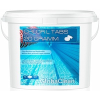 GlobaClean 5 kg Chlortabletten für Pool 20g - langsamlösliche Chlor Tabletten