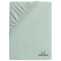 Sansibar Spannbettlaken Baumwolle-Jersey-Elasthan 140 x 200 - 160 x 200 cm grün