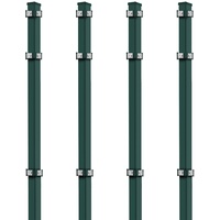 Eider 4x Eckpfosten, 40x40x1200 mm, grün für Doppelstabmatten Gartenzaun