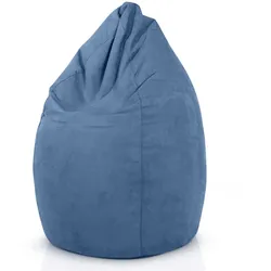 Green Bean© Sitzsack mit Rückenlehne "Drop" 60x60x90cm - Indoor Sitzkissen 220L Füllung - Bean Bag Lounge Chair Sitzhocker Hellblau