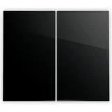 ALLboards Herdabdeckplatte Schneidebrett Glas 2-tlg. 52 x 30 cm Schwarz/Mehrfarbig