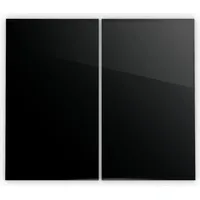 ALLboards Herdabdeckplatte Schneidebrett Glas 2-tlg. 52 x 30 cm Schwarz/Mehrfarbig