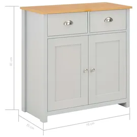 vidaXL Sideboard Grau Sideboard Grau 79 x 35 x 81 cm
