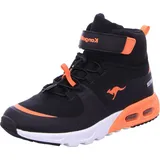 KangaROOS Jungen Kx-hydro Sneaker, Jet Black Neon Orange, 38 EU