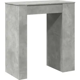 vidaXL Bartisch mit Regal 95 x 47 x 103,5 cm Betongrau