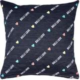 PAD Dekokissen PAD "BULLI LOVE", blau (dunkelblau), B:50cm L:50cm, Baumwolle, Dekokissen_Sitzkissen_Kissenhüllen, Made in Europe, Kissenhülle ohne Füllung, 1 Stück